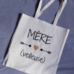 tote bag personnalis� cadeau m�re veilleuse