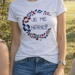 t-shirt personnalis� mariage je me marie f�te cadeau jour J
