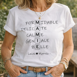 t-shirt personnalis� f�te des grands m�res mamie scrable