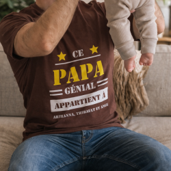 t-shirt personnalis� ce papa appartient � cadeau f�te des p�res anniversaire